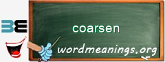 WordMeaning blackboard for coarsen